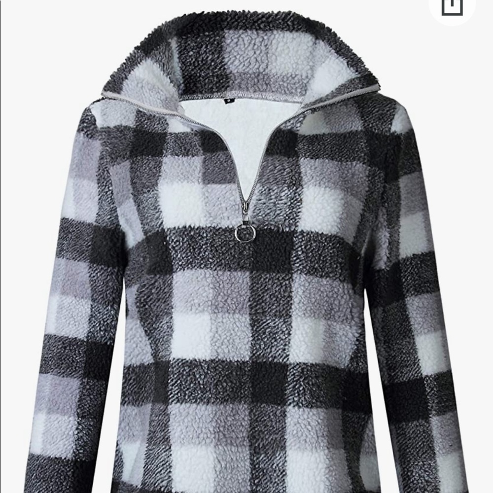 Gray and White Pullover